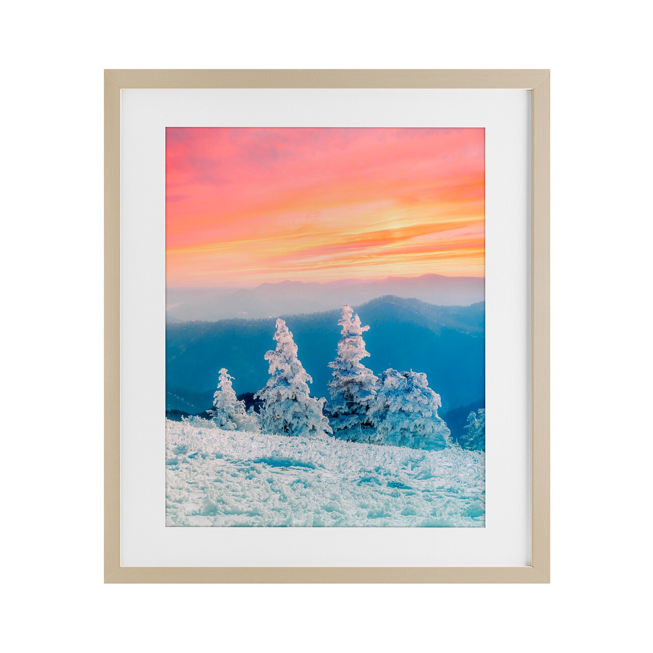 Stupell Industries Fire And Ice Sunset Framed Print Under Glass, design by Jared Kreiss